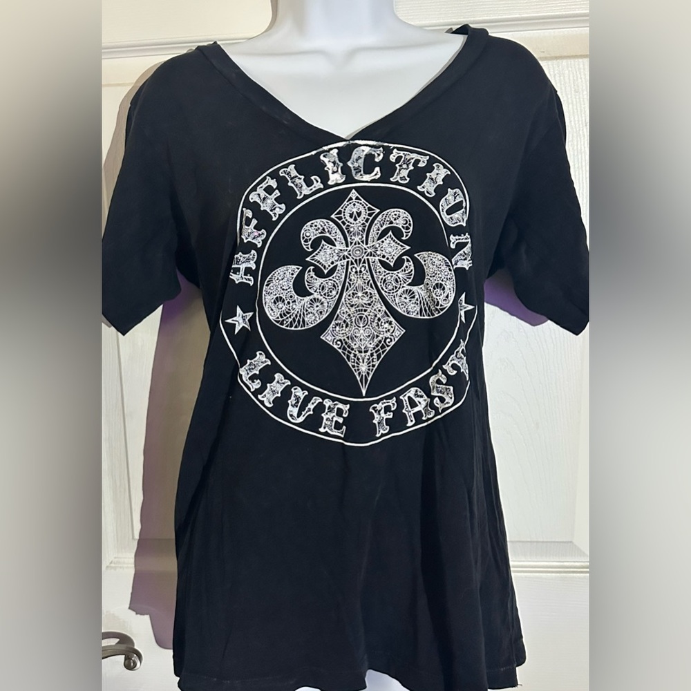 Women’s Affliction Angel T-shirt Large Y2K